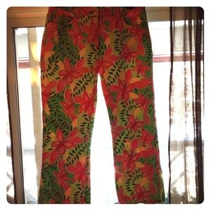 Lilly Pulitzer butterfly crop pants